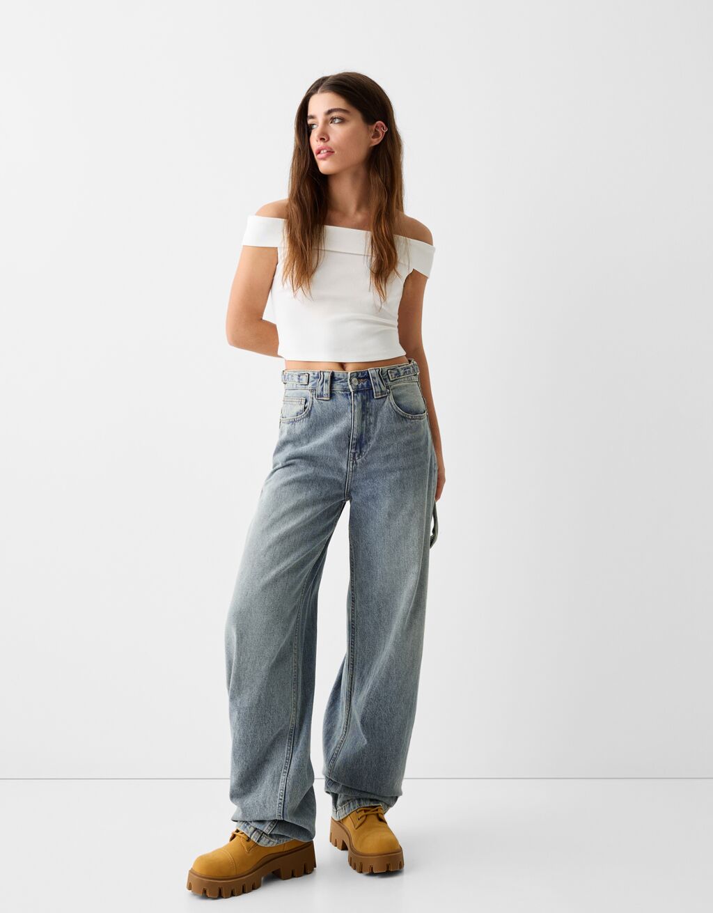 Bershka jeans balloon top