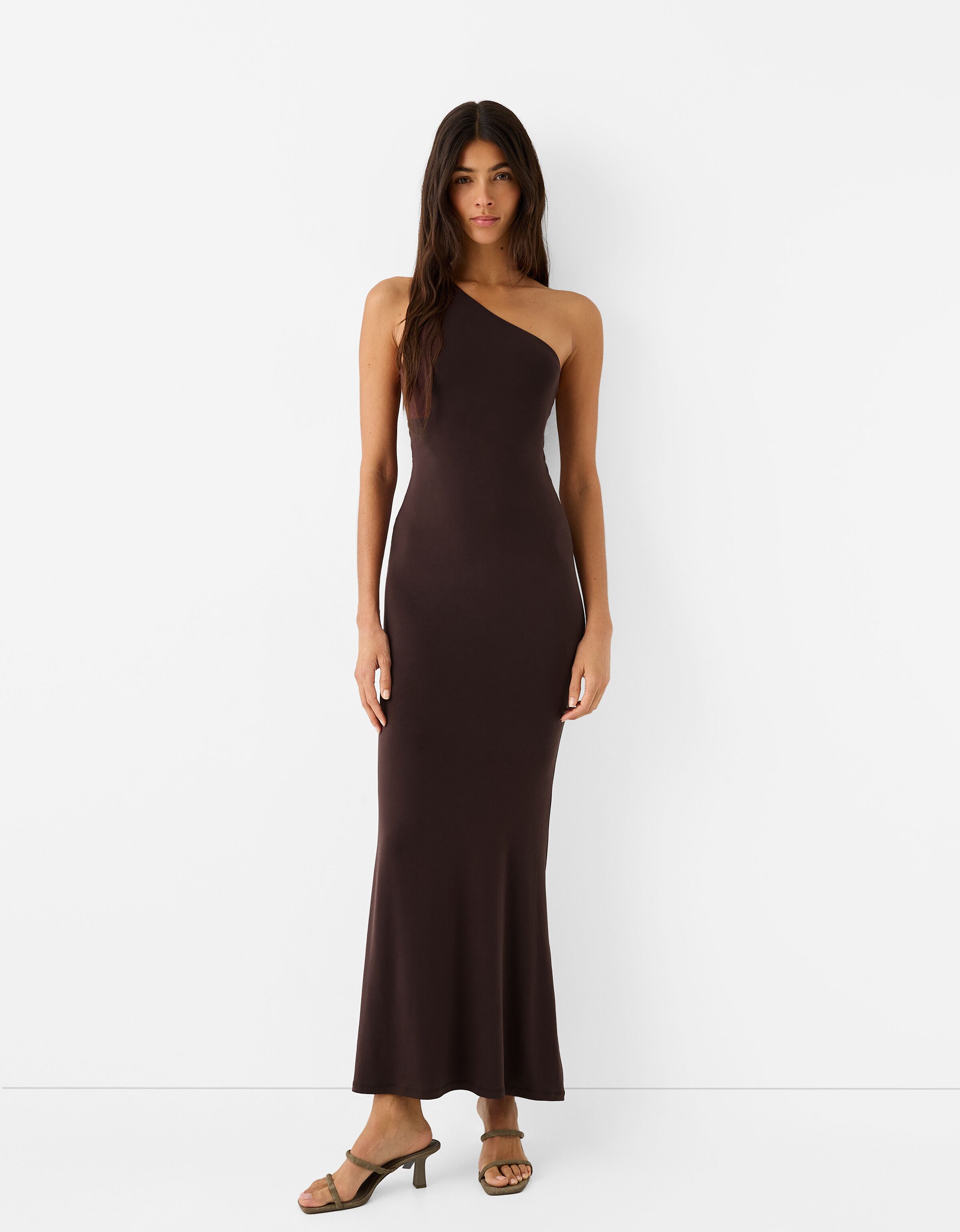 Robe midi asymétrique - Femme | Bershka