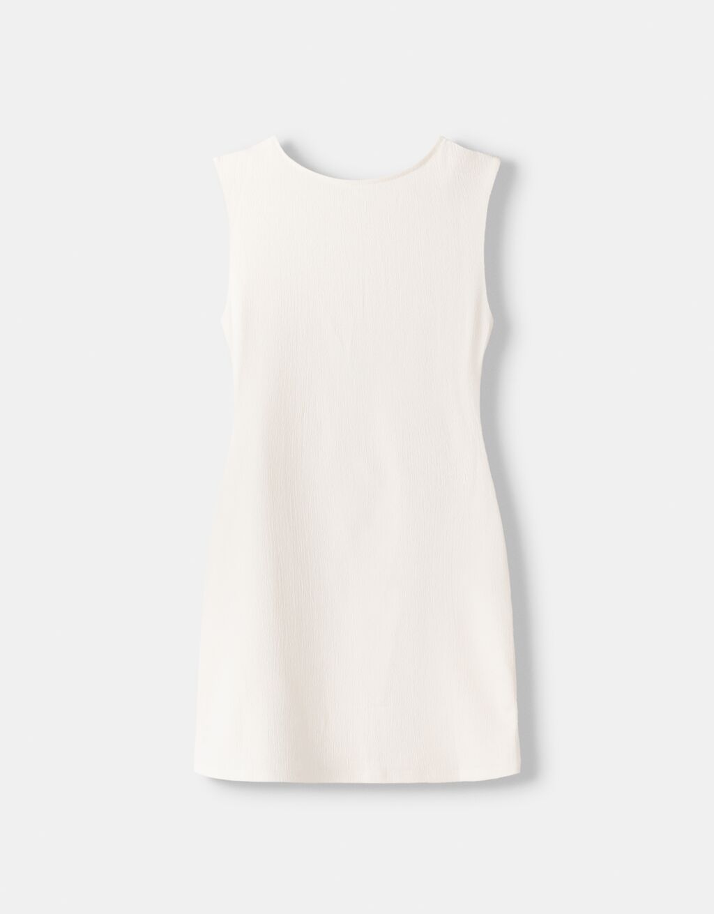 Vestido mini estructura espalda abierta-Blanco-4