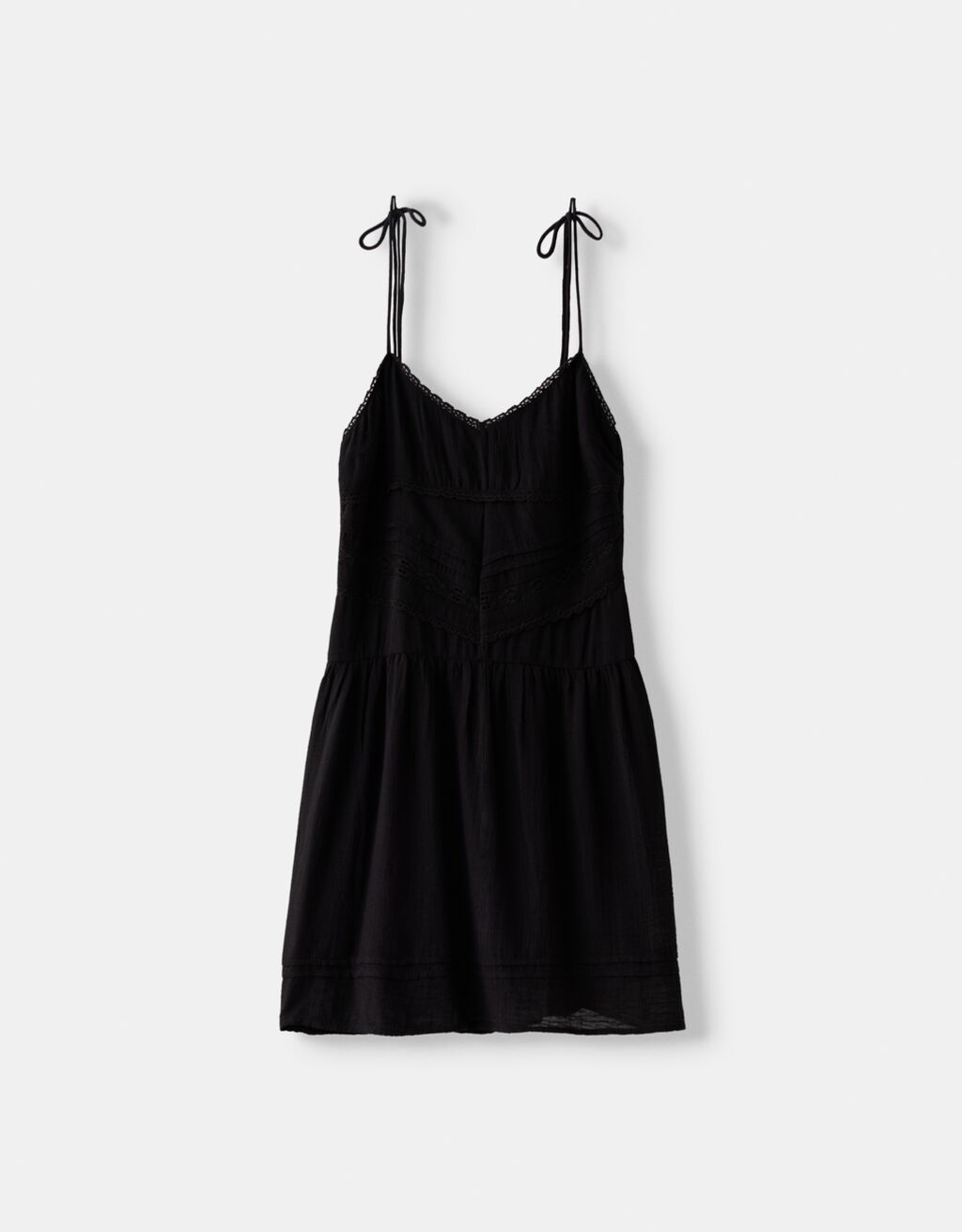 Vestido mini rústico-Negro-4