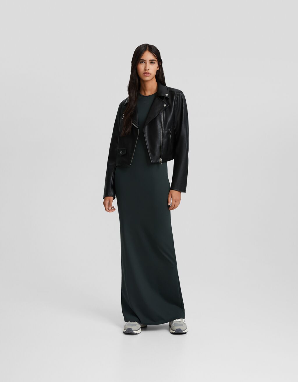 Blouson biker similicuir-Noir-3