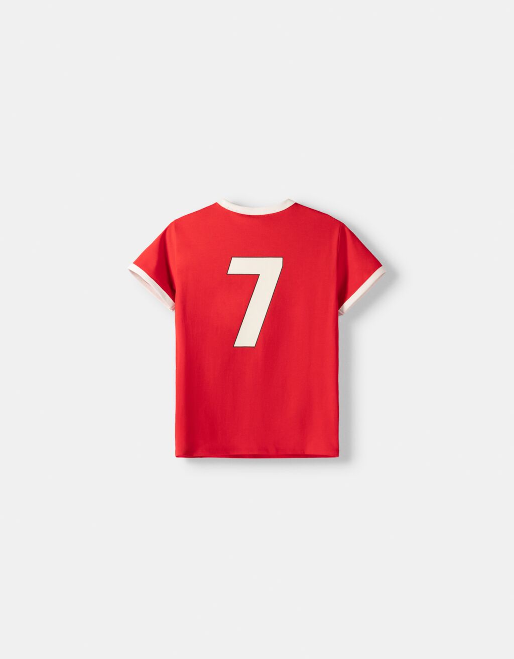 Camiseta manga corta contraste sport-Rojo-6