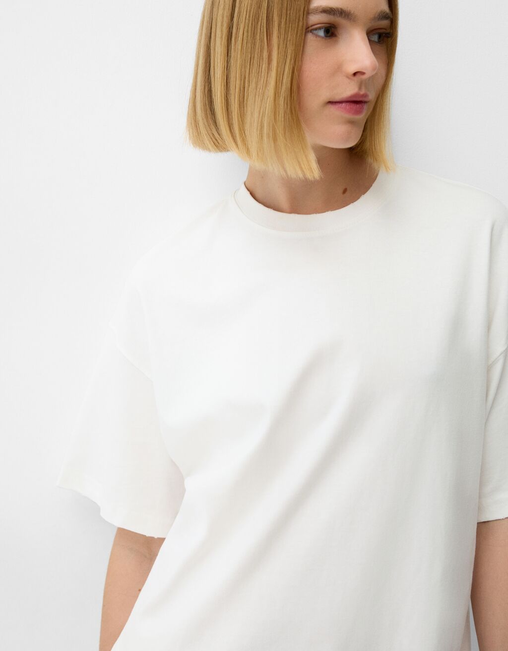 Camiseta manga corta oversize-Blanco roto-2