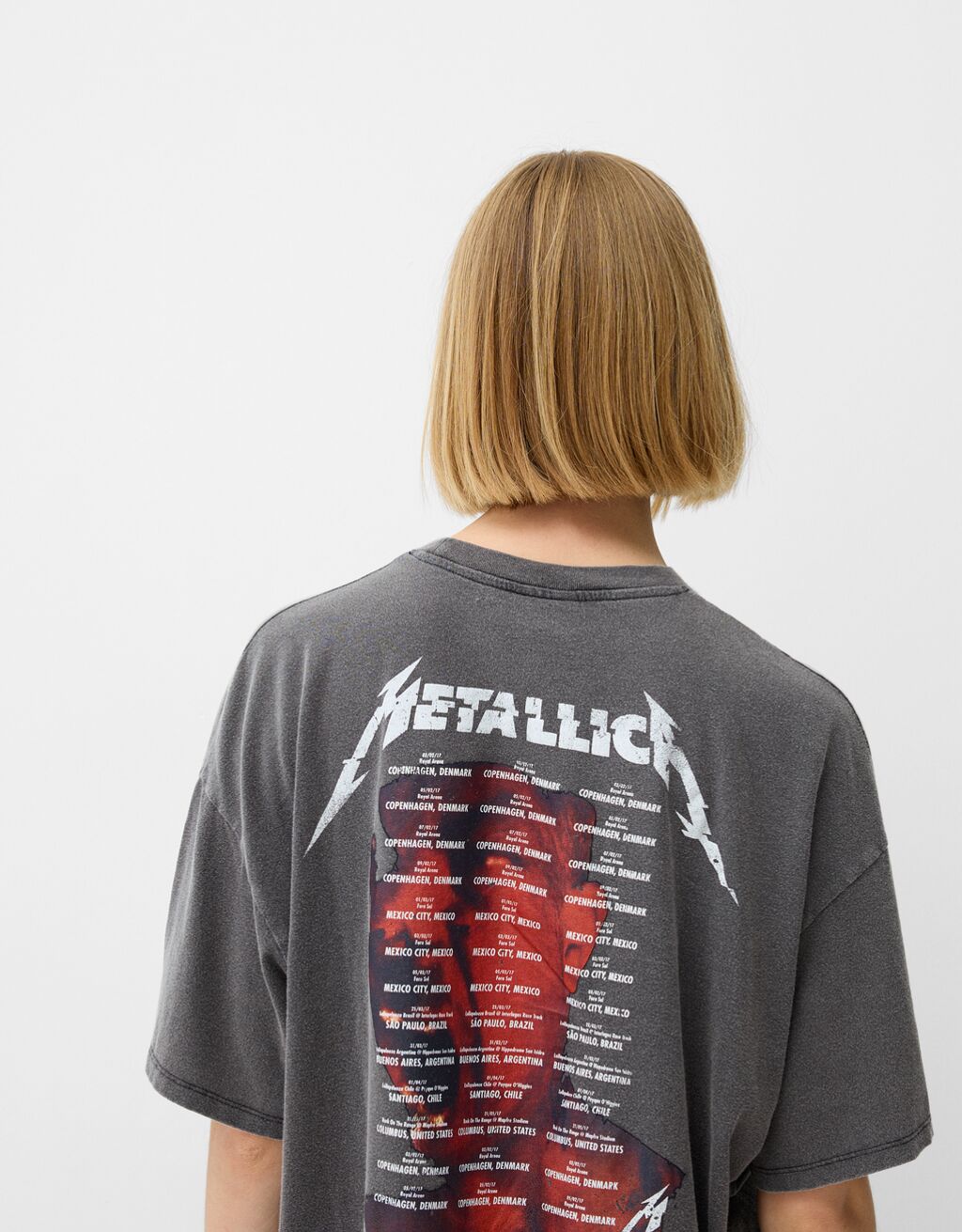 Camiseta Metallica manga corta-Gris-6