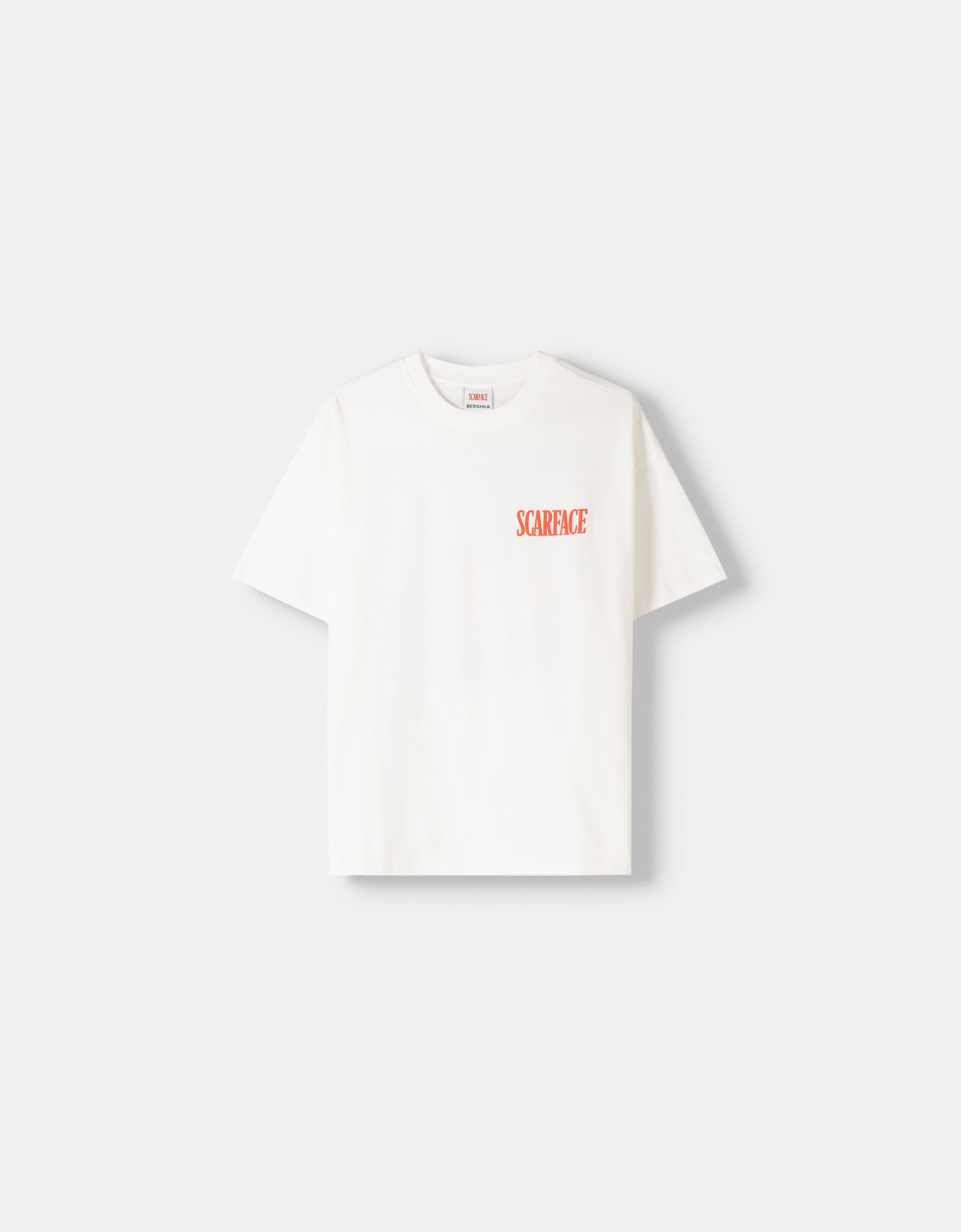 Bershka Camiseta Scarface manga corta print Mujer 28 Blanco