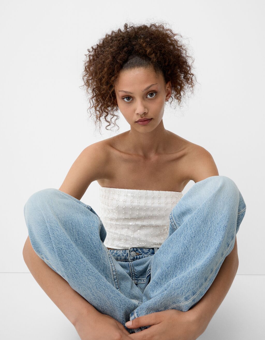 Top bandeau joyas-Blanco roto-5