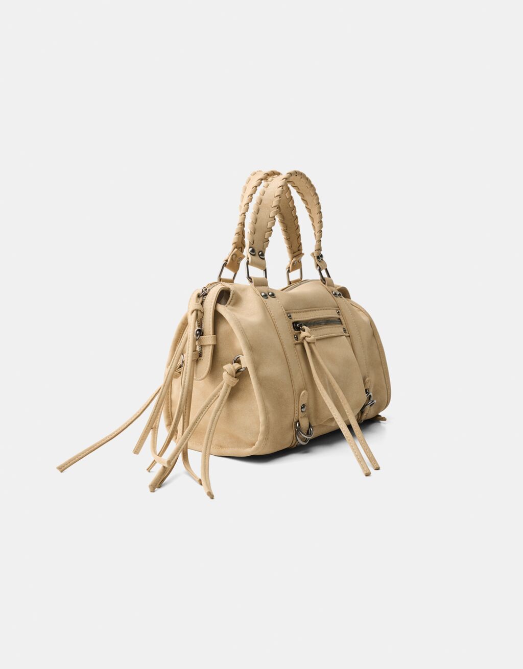 Bolso bowling efecto gastado tiras-Arena-2