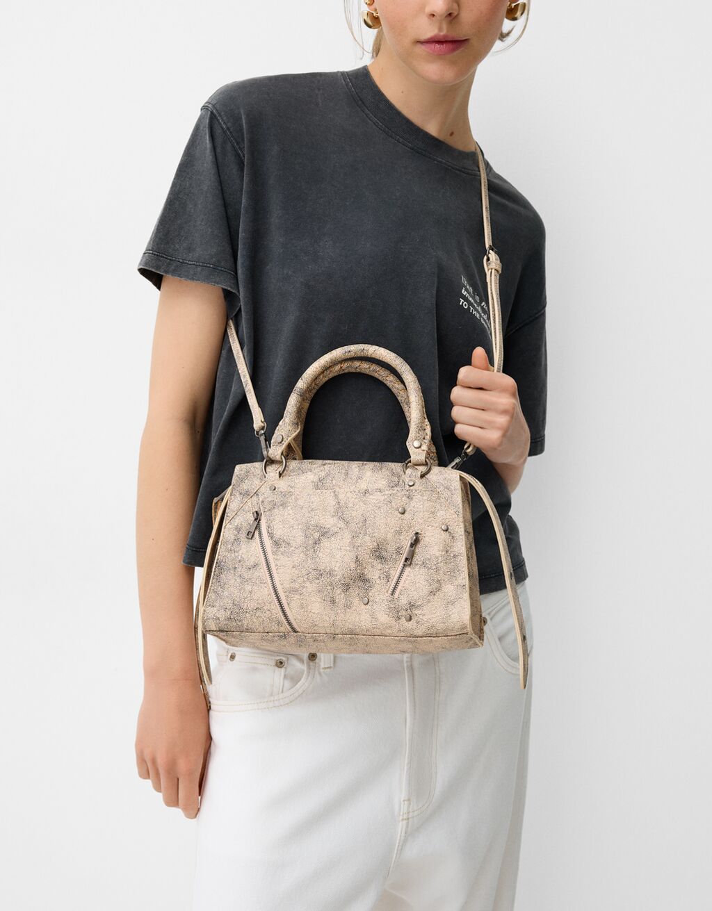 Bolso tote efecto craquelado-Crudo-1