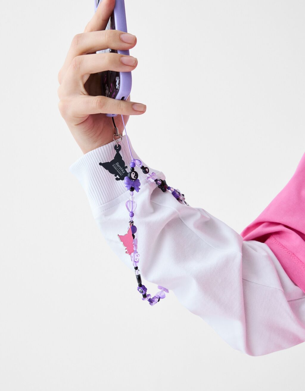 שרשרת לטלפון נייד Kuromi-סגול-3