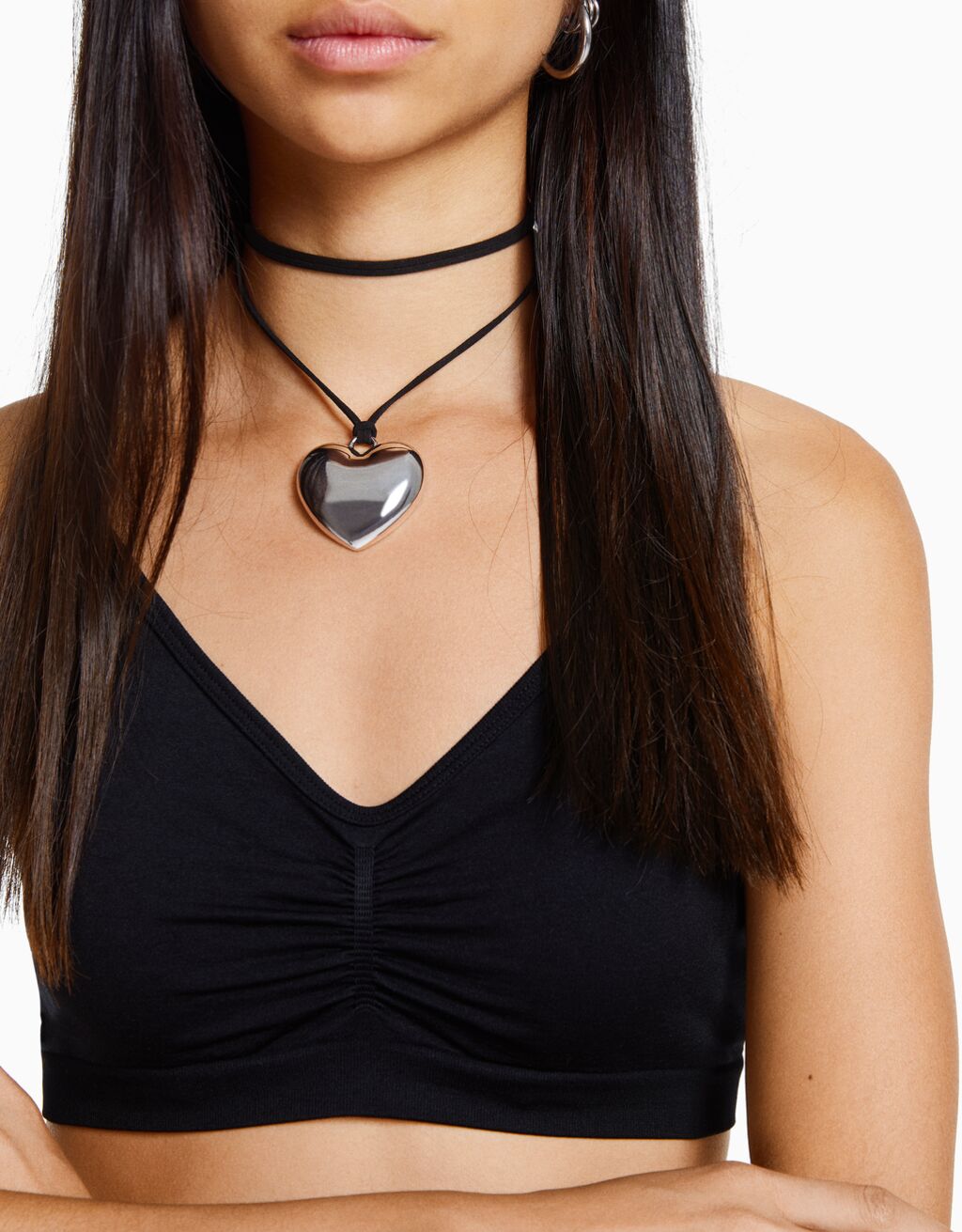 Collier corde cœur-Argent-3