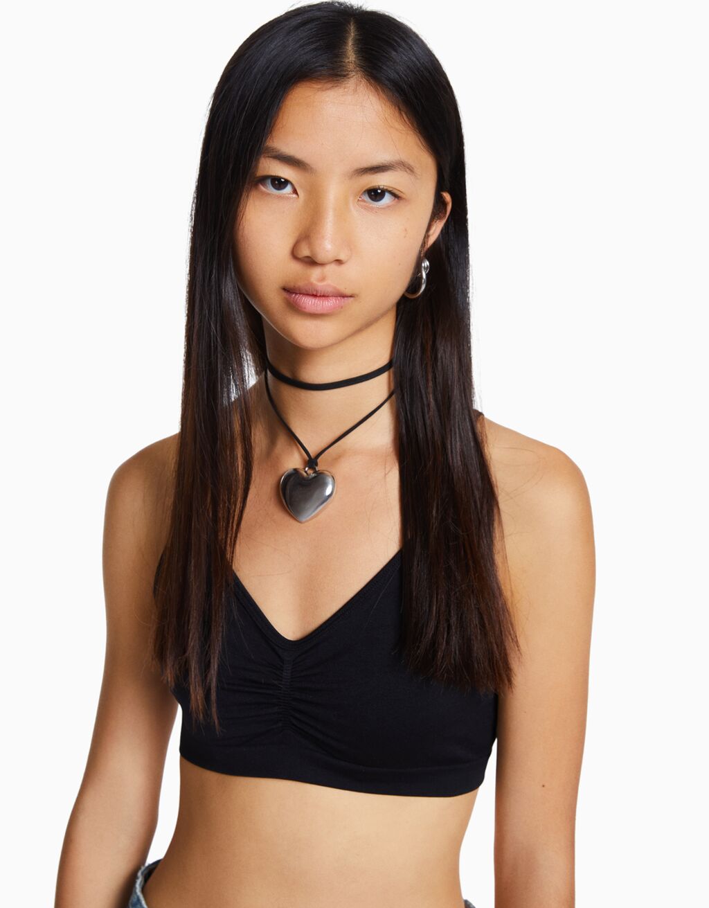 Collier corde cœur-Argent-1