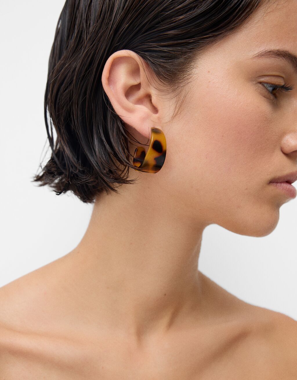 Pack 6 pendientes aros animal print-Marrón-1