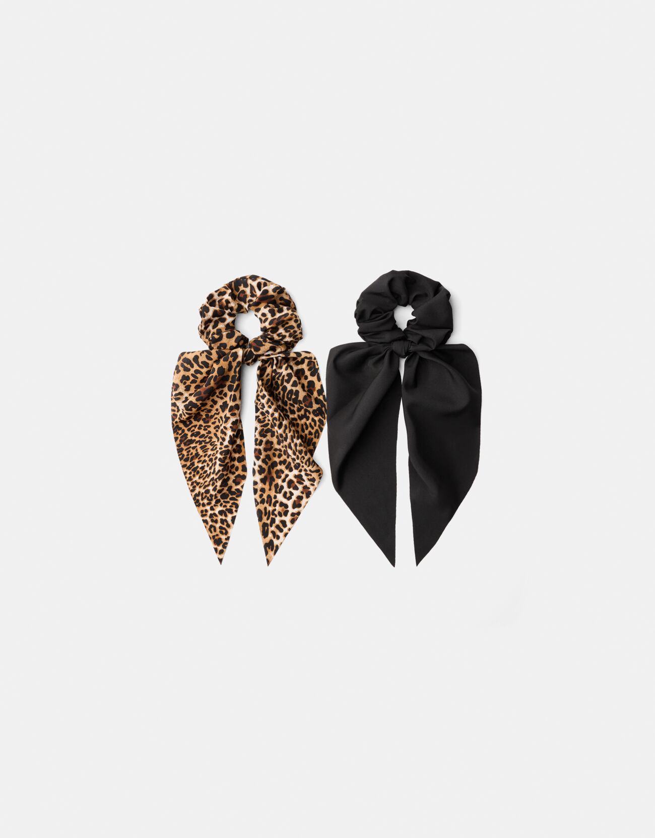 Bershka Pack 2 Elastici Per Capelli Stampa Animalier Donna Nero