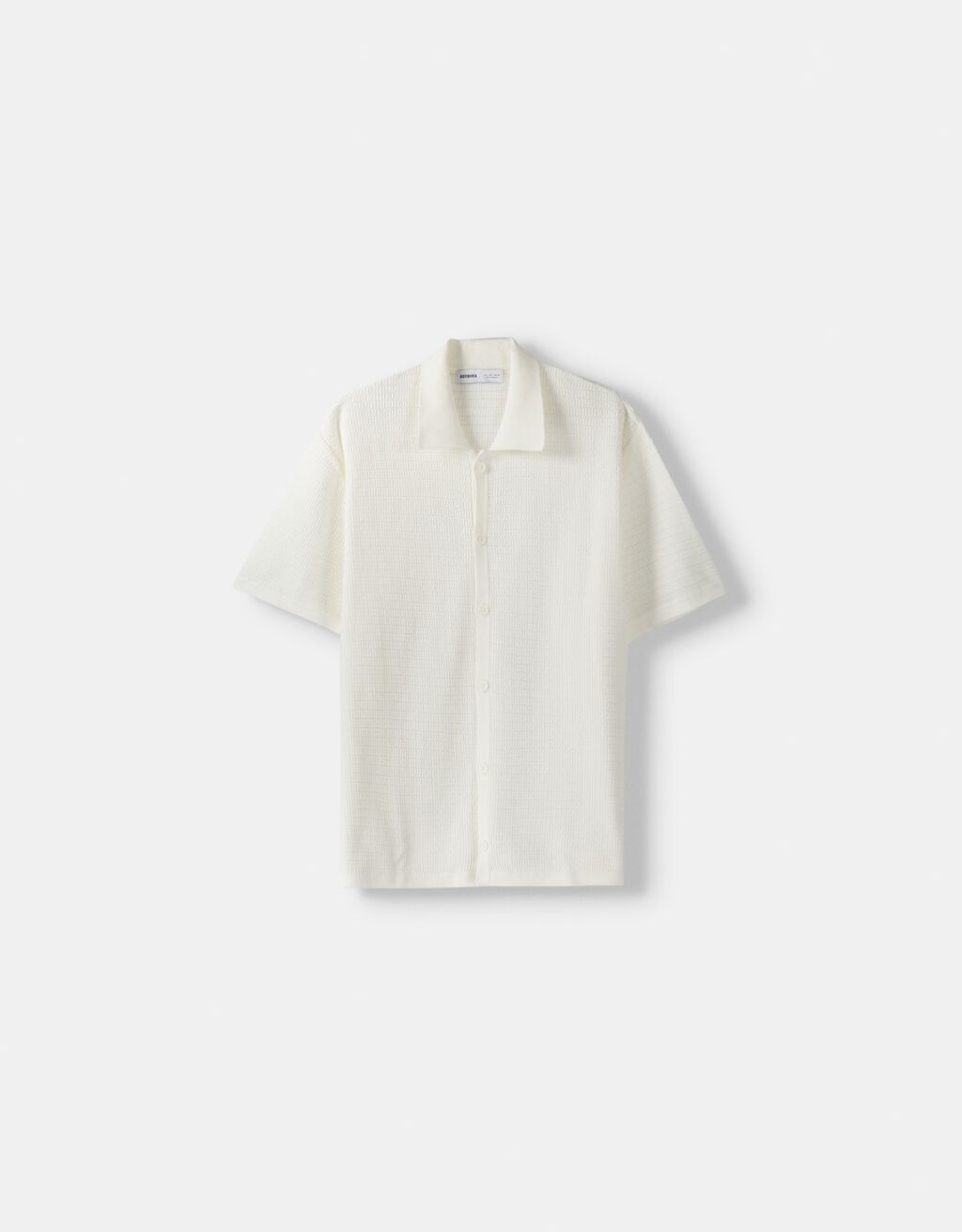 Camisa manga curta rendilhado-Branco-4