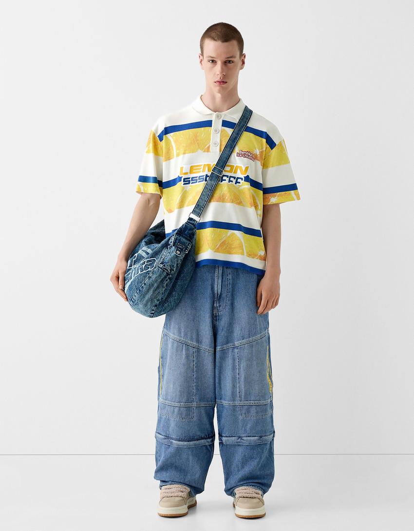 T-shirt polo BERSSSHKA X SSSTUFFF imprimé-Vert-2