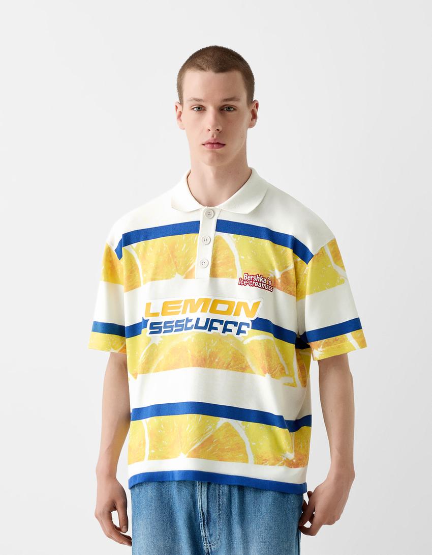 T-shirt polo BERSSSHKA X SSSTUFFF imprimé-Vert-2