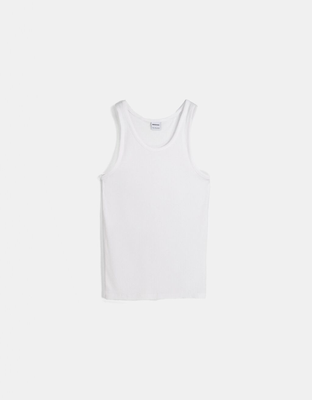 Ribbed vest top-White-4