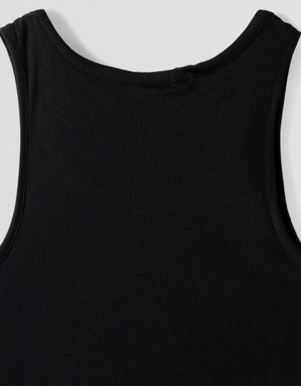 Rib askılı tişört-Siyah-3