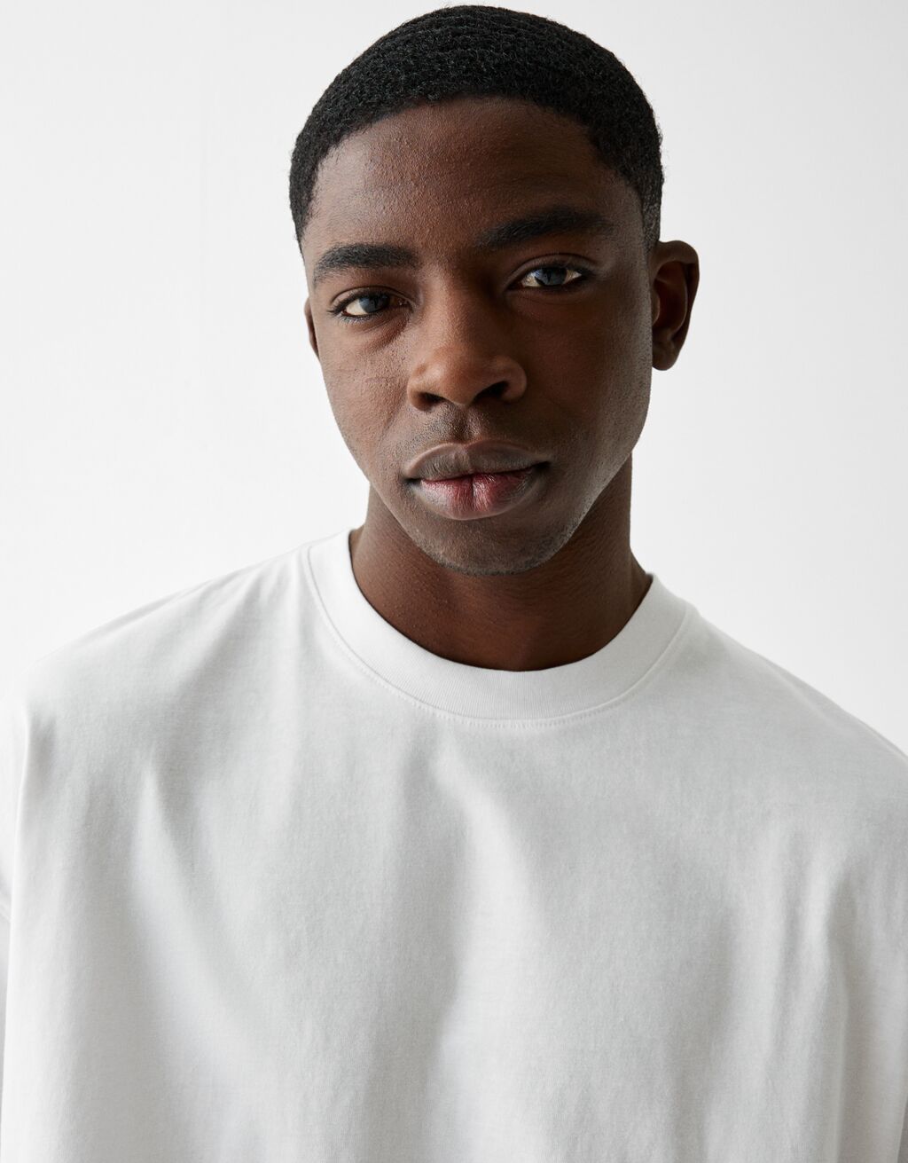 Oversized T-shirt met korte mouwen-Wit-2