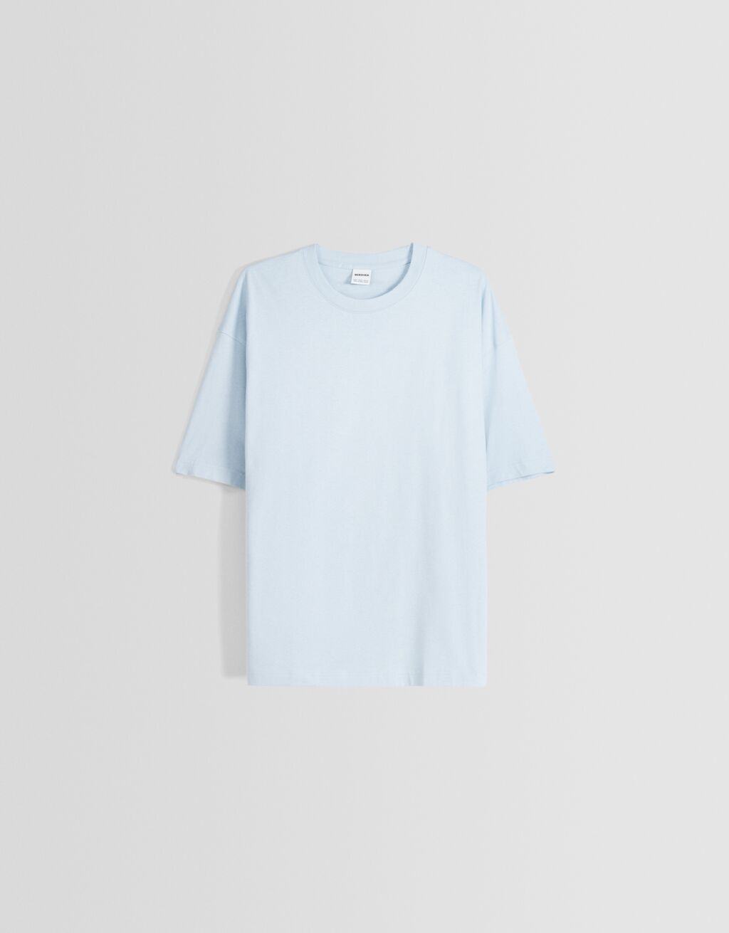 Oversized T-shirt met korte mouwen-Lichtblauw-4