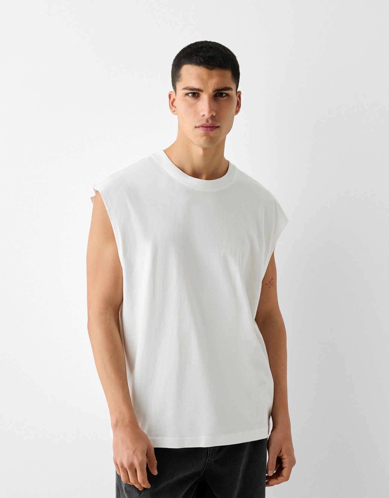 Camiseta sin mangas oversize Hombre Bershka