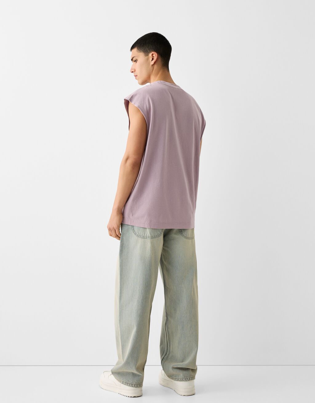 Camiseta sin mangas oversize - Hombre | Bershka