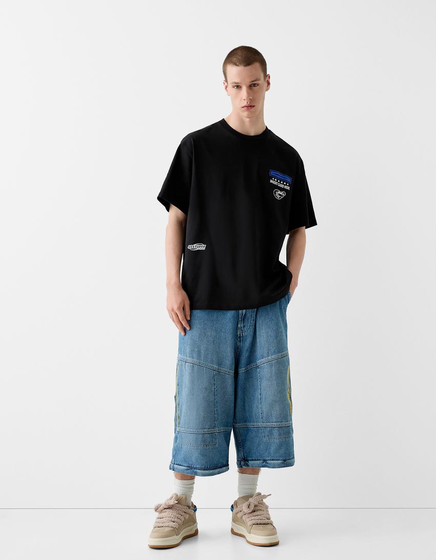 T-shirt BERSSSHKA X SSSTUFFF imprimé-Noir-0