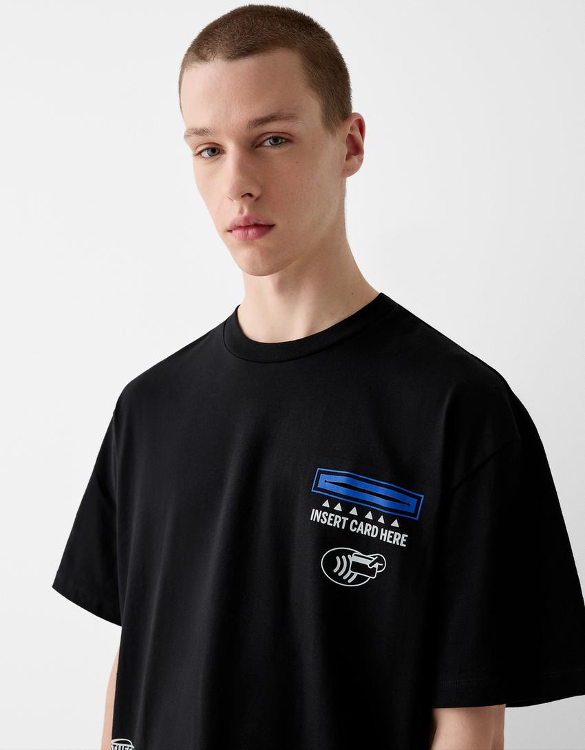 T-shirt BERSSSHKA X SSSTUFFF imprimé-Noir-3