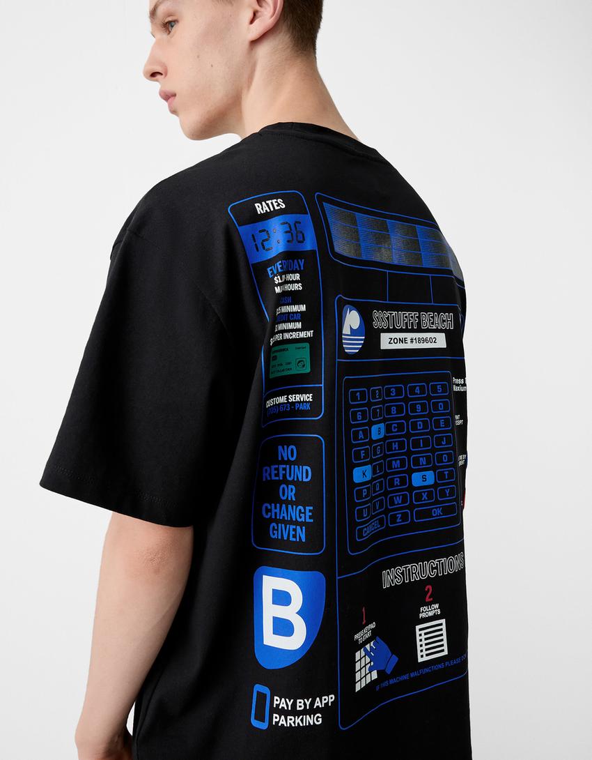 T-shirt BERSSSHKA X SSSTUFFF imprimé-Noir-4