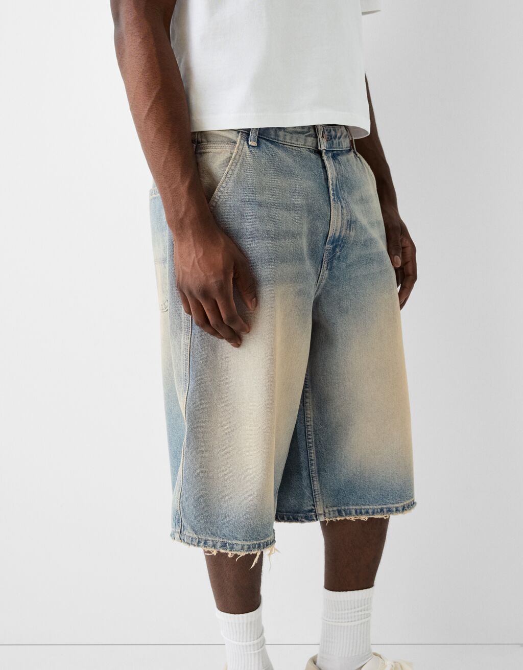 Calções bermuda denim Skater-Azul lavado-3