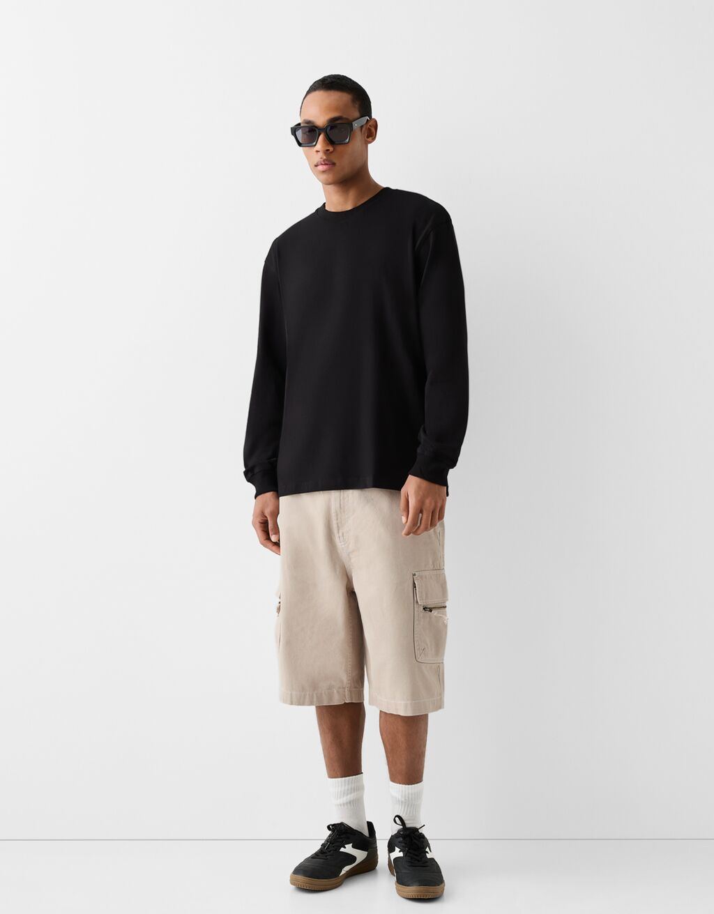 Bermuda baggy cargo Hombre Bershka