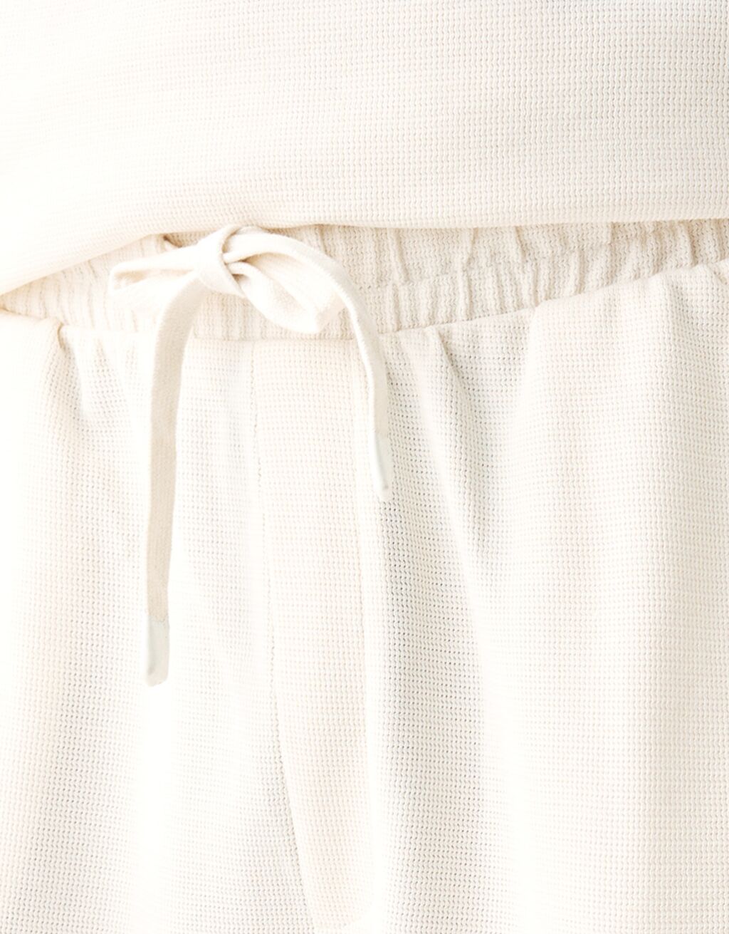 Bermuda relaxed fit molleton texturé-Blanc cassé-5