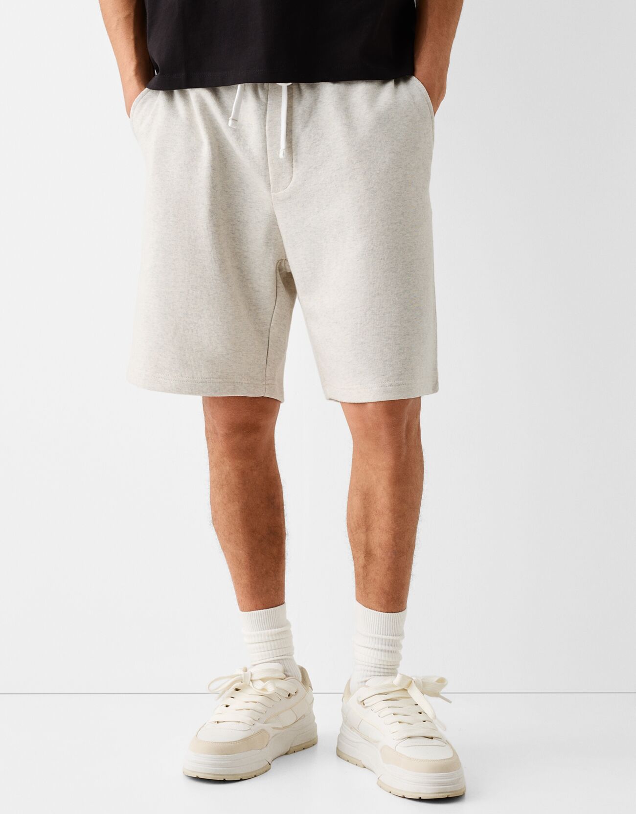 Bershka Swaetbermudas Herren Xl Sandfarbe