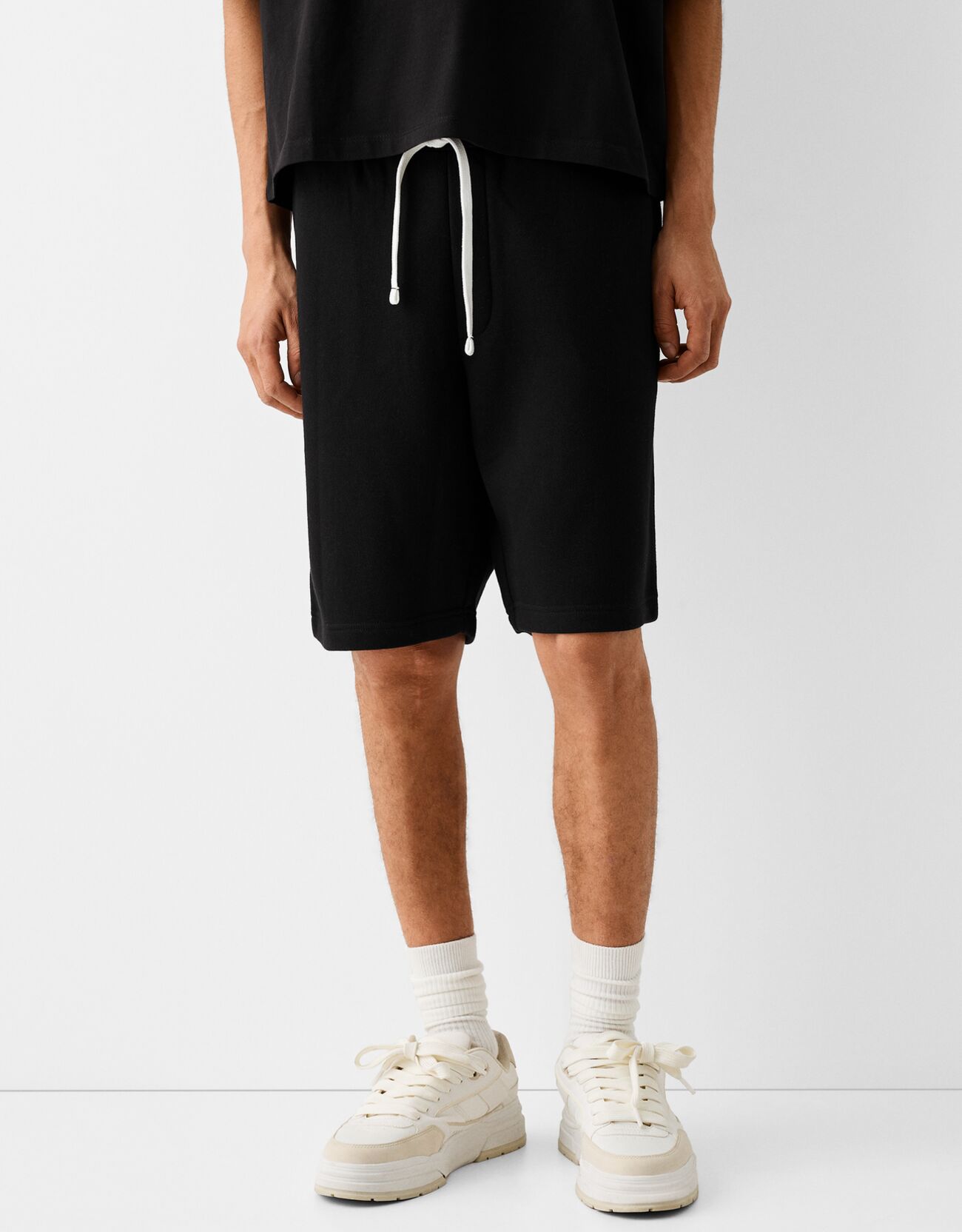 Bershka Bermuda Felpa Uomo Xs Nero