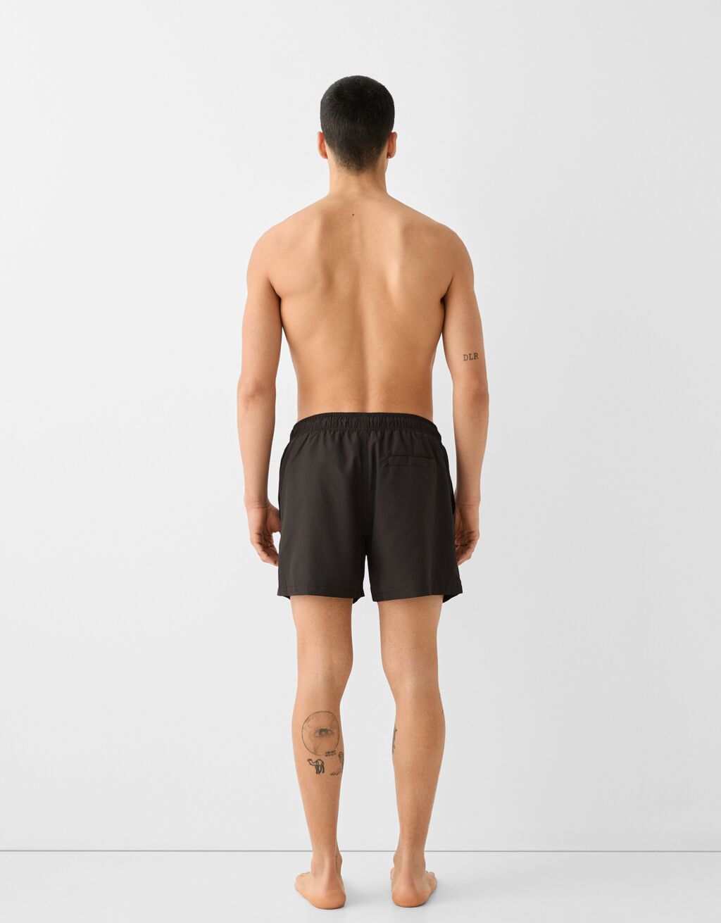 Calções de banho básico-Preto-2