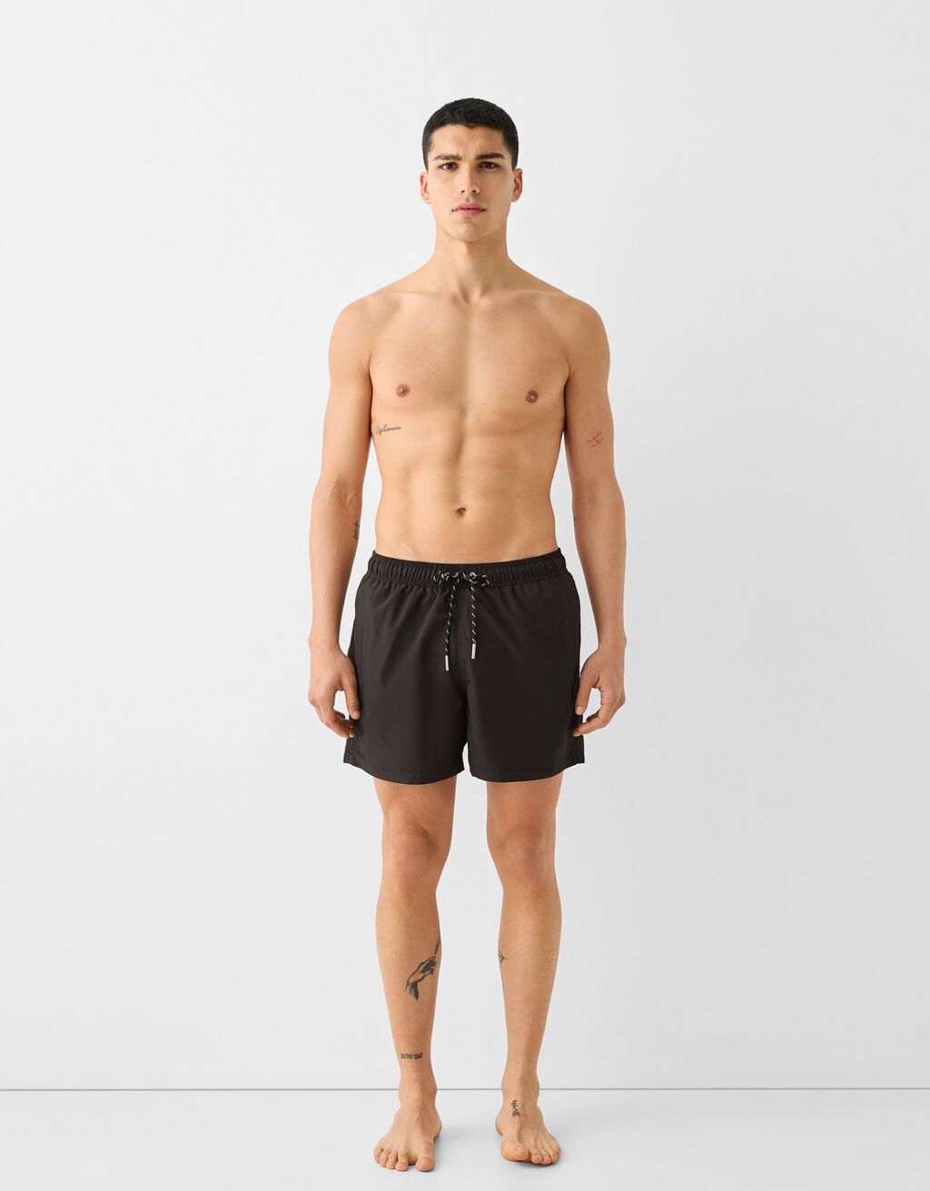 Calções de banho básico-Preto-0