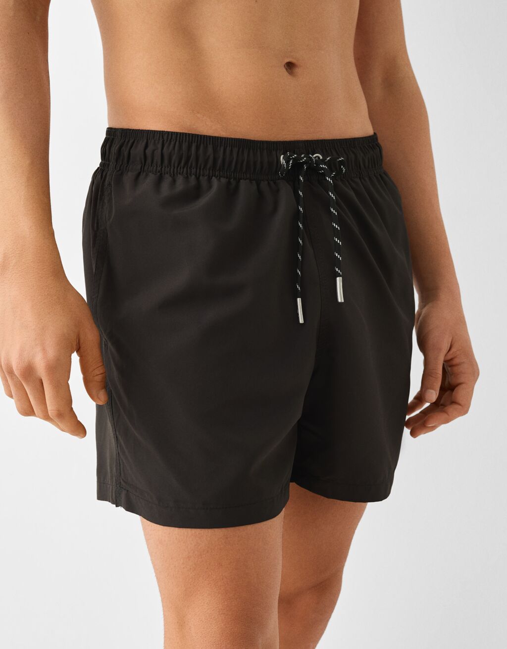 Calções de banho básico-Preto-1