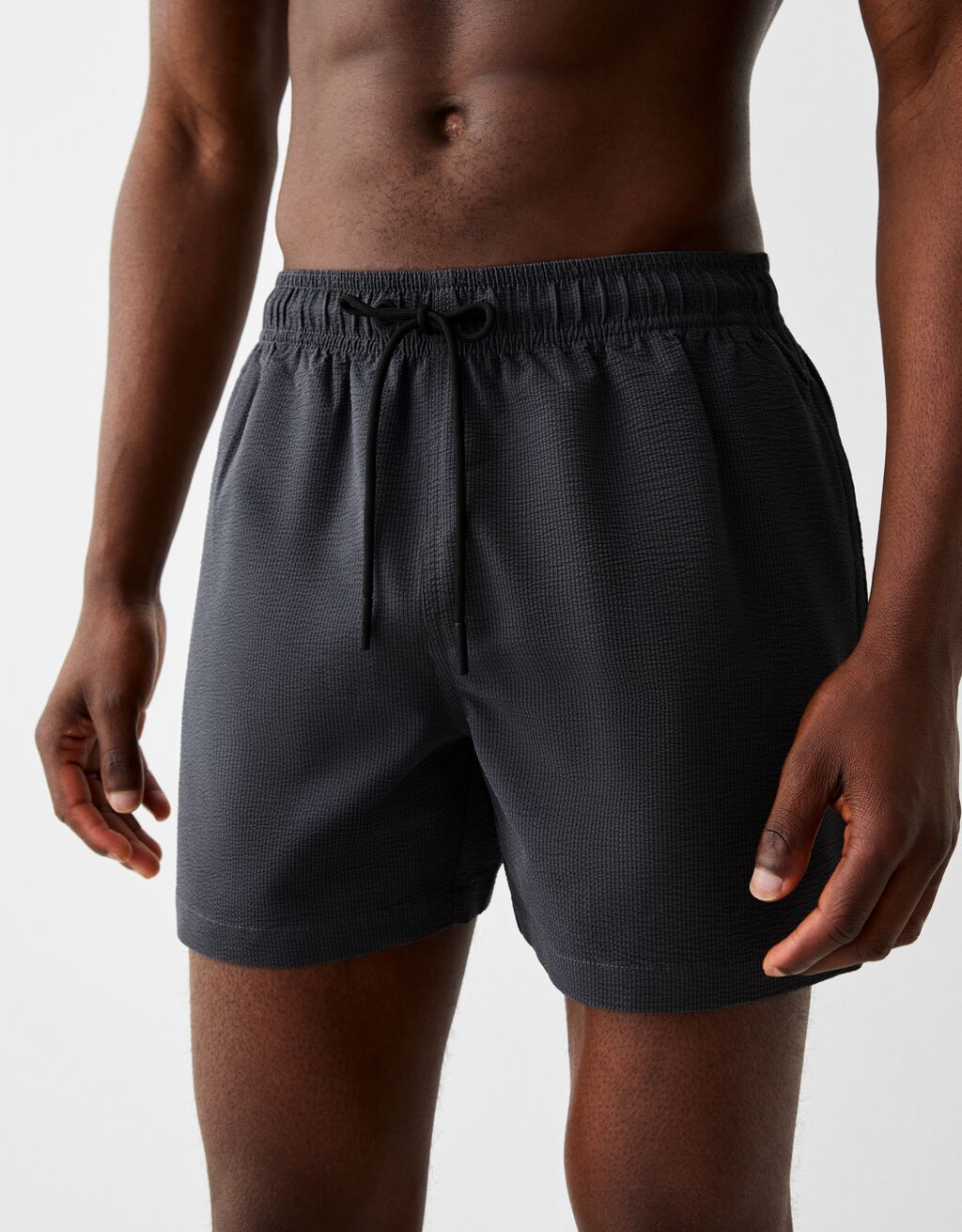 شورت سباحة بملمس بارز-رمادي-3