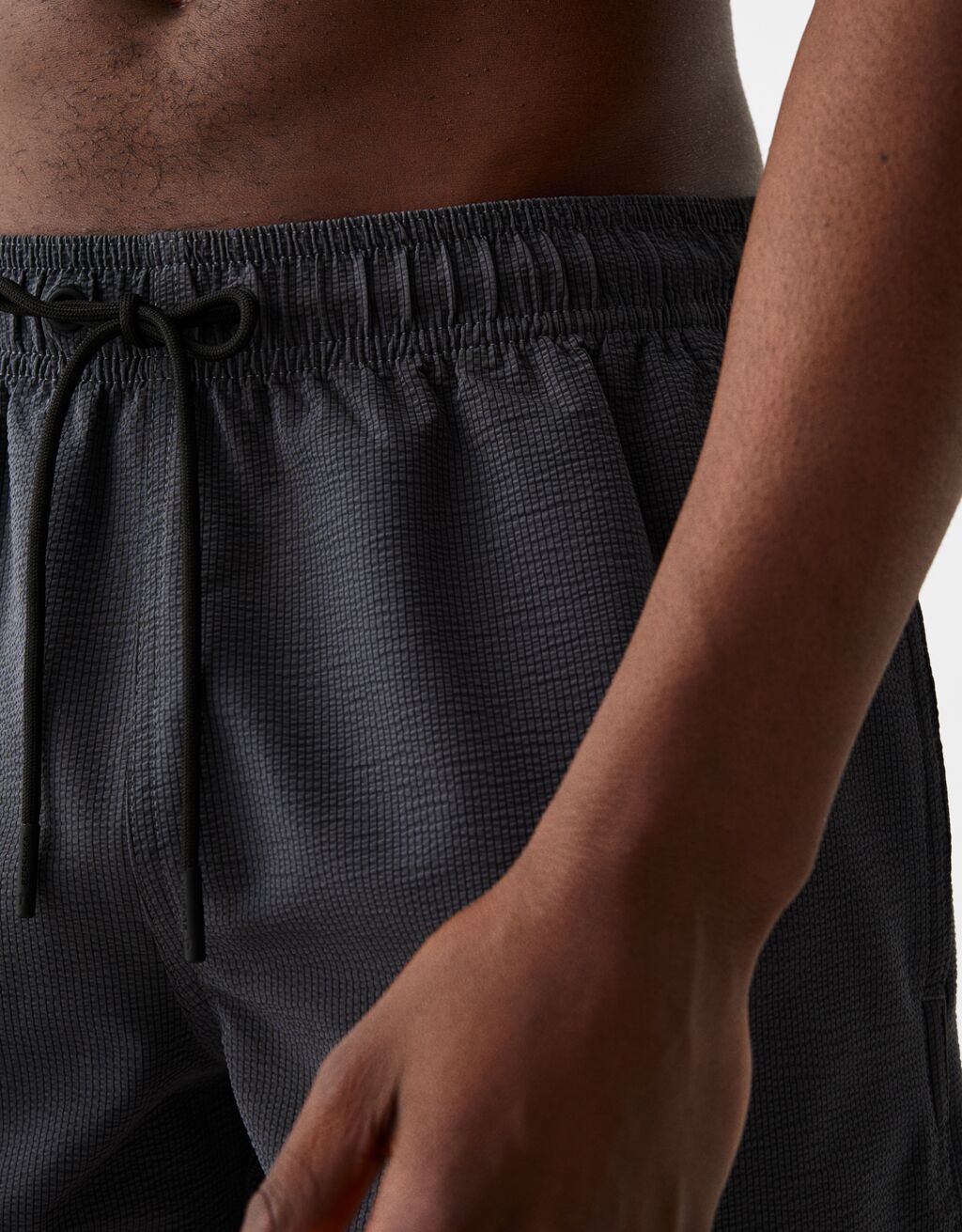 شورت سباحة بملمس بارز-رمادي-5