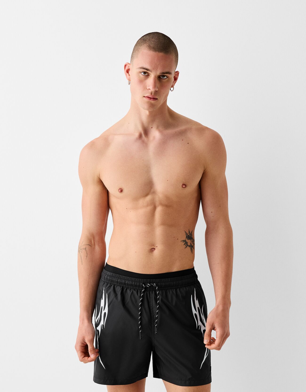 Patterned swim shorts