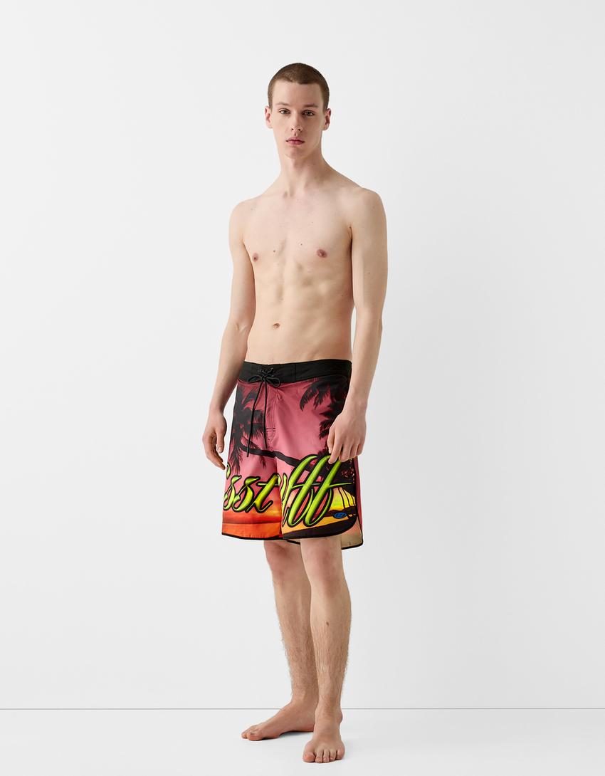 Short de bain BERSSSHKA X SSSTUFFF imprimé-Noir-0