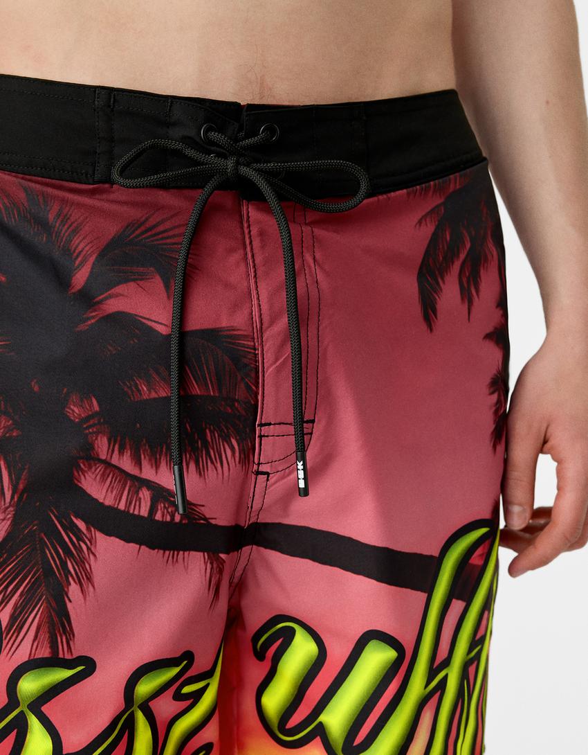 Short de bain BERSSSHKA X SSSTUFFF imprimé-Noir-4