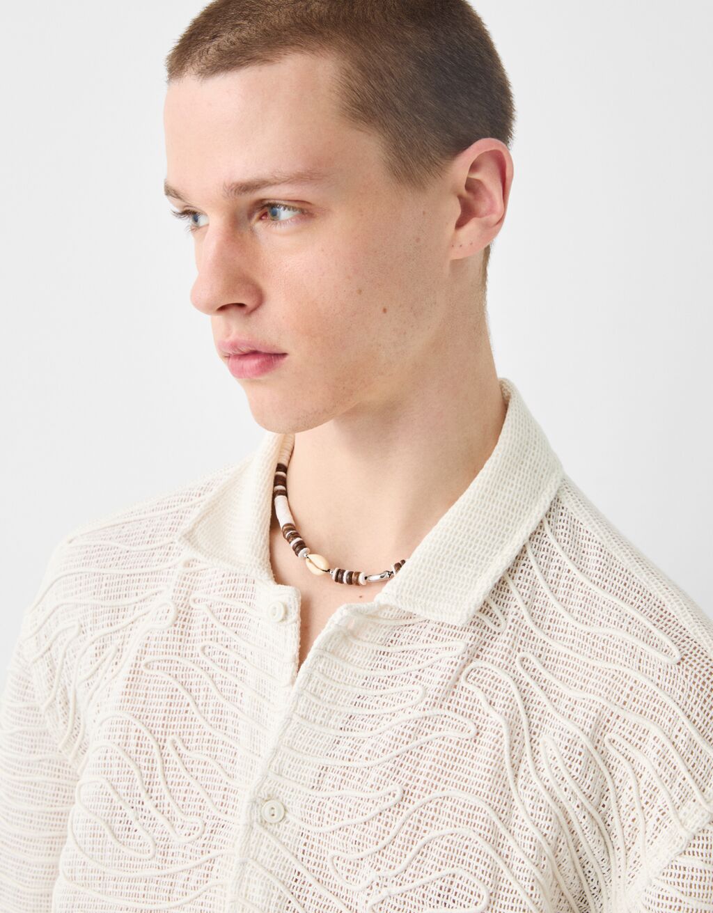 Camisa manga corta bordado-Crudo-2