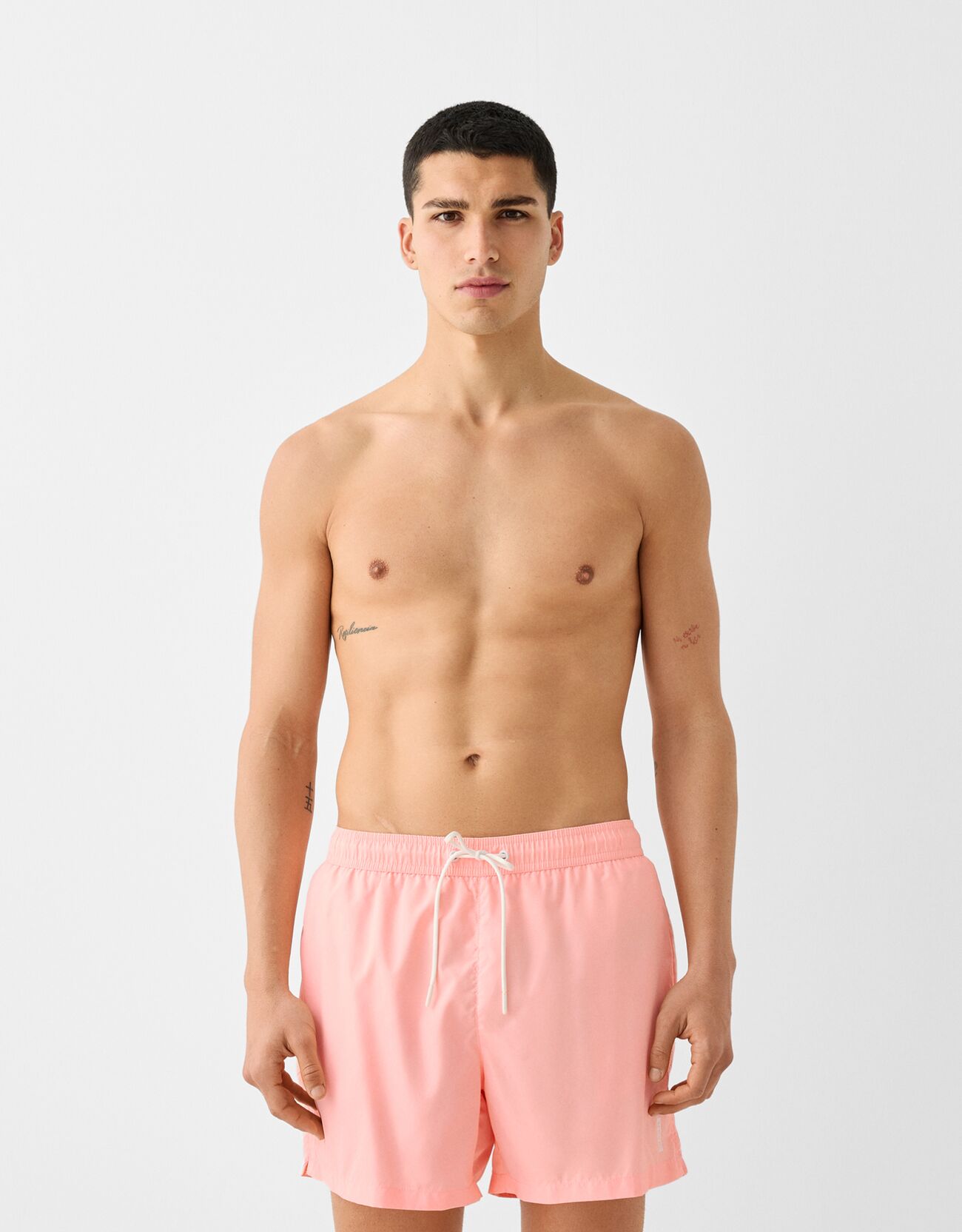 Bershka Costume Da Bagno Corto Uomo L Rosa