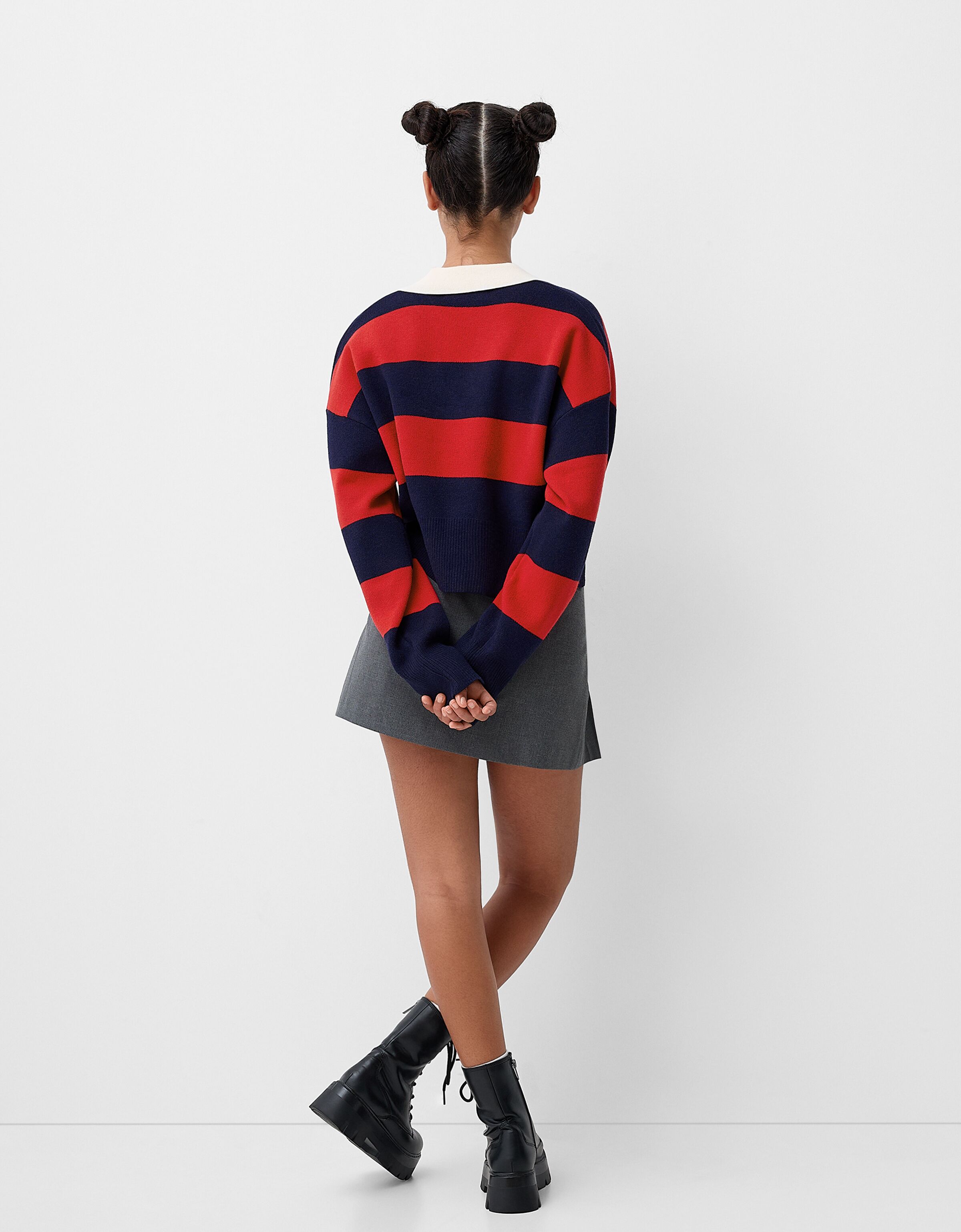Heren enkellaars met lace up en trackzool