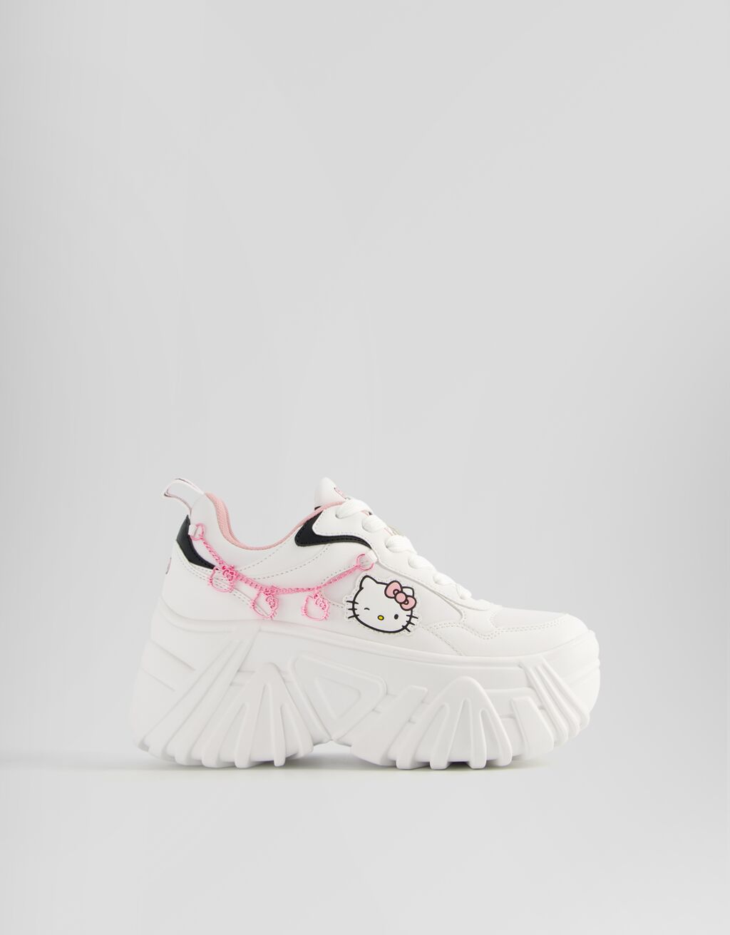 Baskets plateforme Hello Kitty bijou-Blanc-6