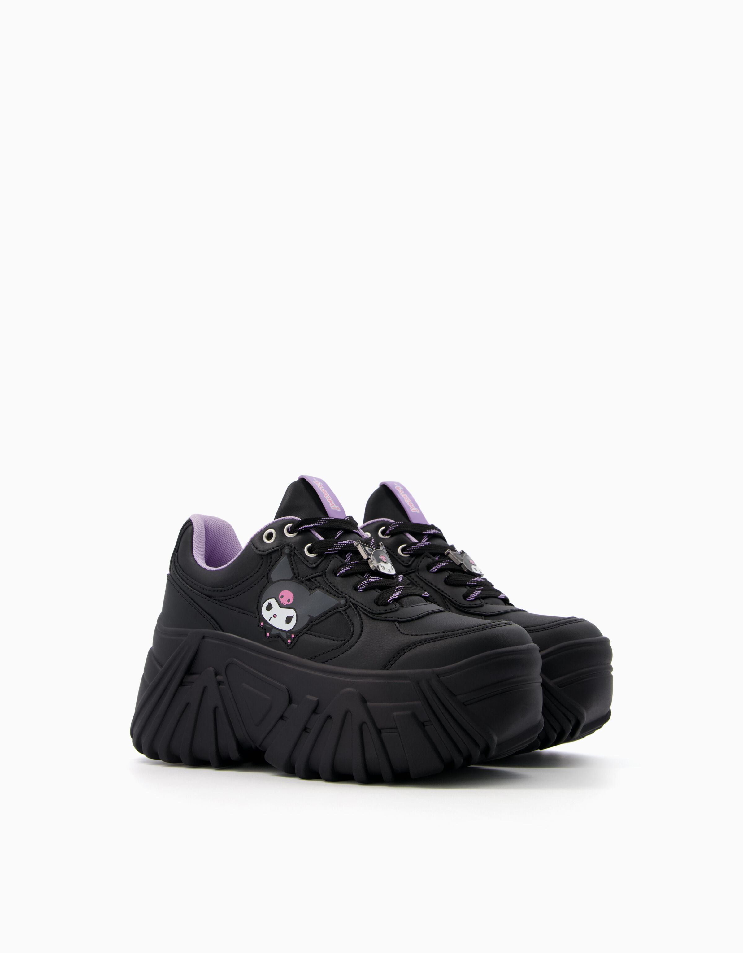 Bershka chunky trainer in black hotsell