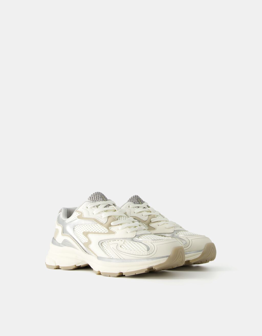 Contrast mesh trainers with metallic details-Multicolored-0