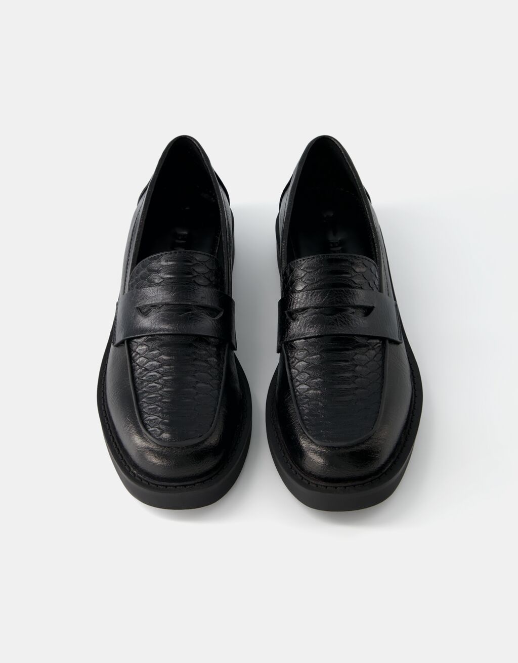 Flat black loafers-BLACK-4