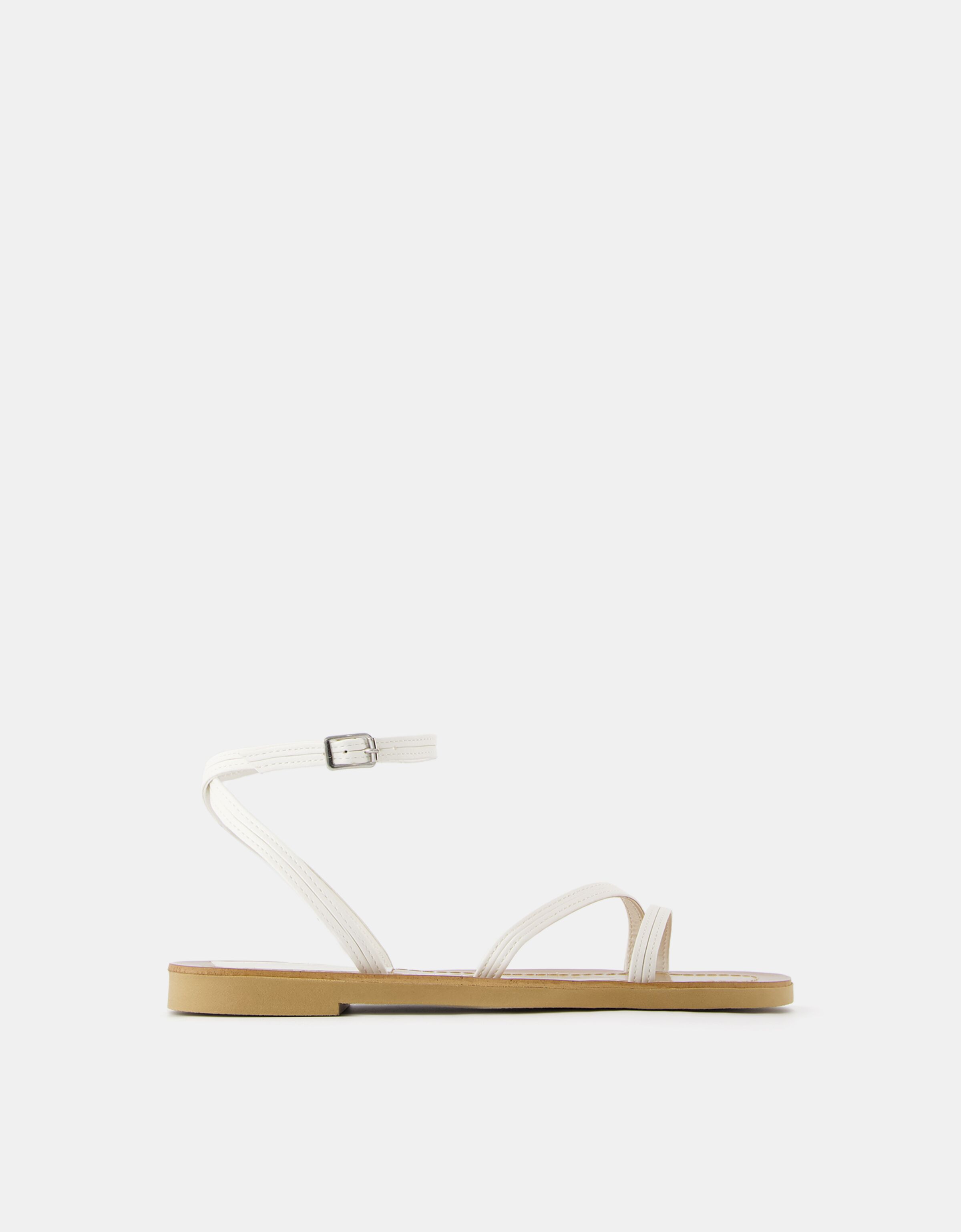 Strappy flat sandals Shoes Women Bershka